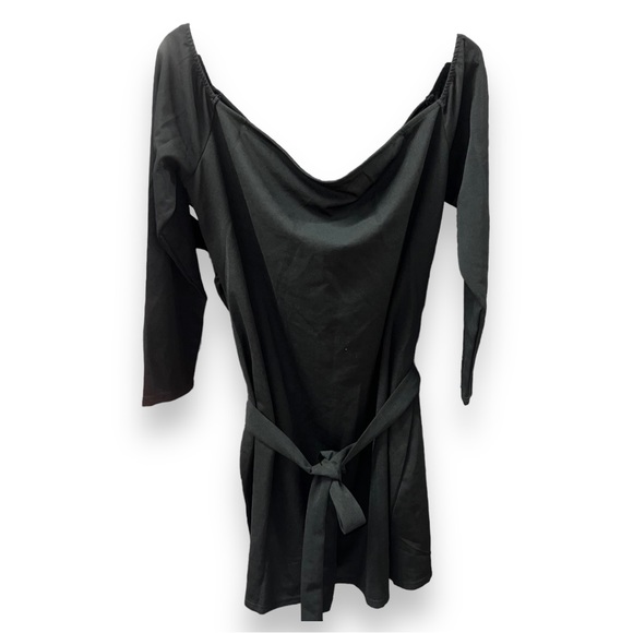 NEW Black Off-the-Shoulder Poplin Style Dress Women’s Plus Size 3XL - Picture 2 of 8